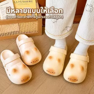 SHO-163 รองเท้าแมวน่ารัก แบบสวม พื้นหนานุ่ม วัสดุ EVA น้ำหนักเบา มีสายรัดส้น กันลื่น ใส่สบาย ดีไซน์การ์ตูนแมว