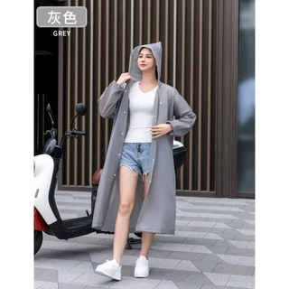 (พร้อมส่ง)Cici186เสื้อกันฝน เสื้อกันฝนผู้ใหญ่ EVA คุณภาพดี เสื้อคลุมกันฝนคุณภาพดี น้ำหนักเบา แบบกระดุมติดง่าย พกพาสะดวก