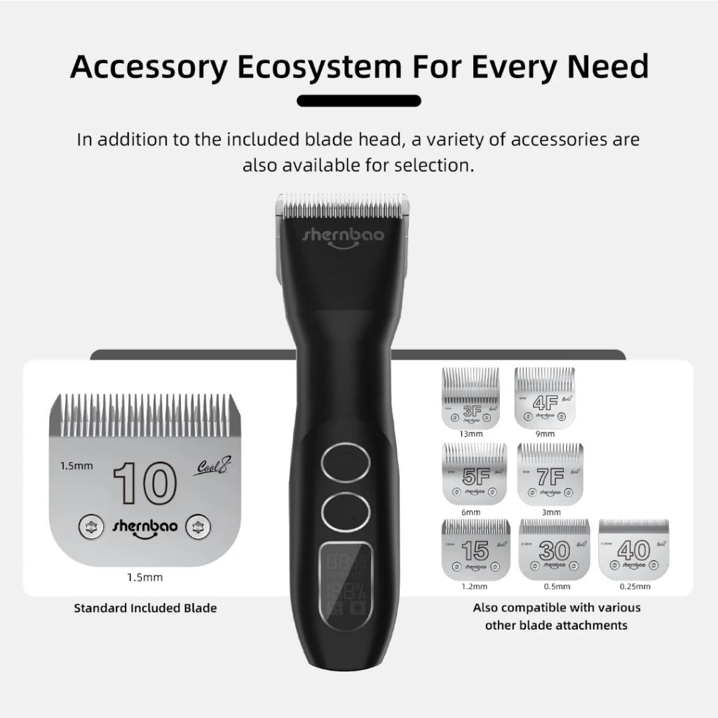 Shernbao PGC-880 D Series Blade Pet Clipper MachinevPet Hair Clipper Kit Pet Grooming Shaver Dog Trimmer Shaver