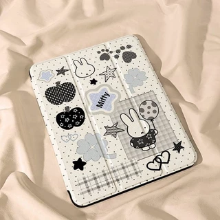 🔥พร้อมส่ง🔥เคสiPadหมุน 360°Gen11 Air8 11/13 Gen12 ที่ใส่ปากกา Miffy เคส iPad Air6 Gen10 Air7 Pro11/13
