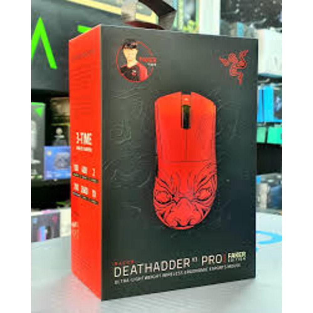 Razer DeathAdder V3 Pro Faker - เมาส์เกมมิ่งไร้สาย นำ้หนักเบาพิเศษ รุ่น Faker Limited Edition