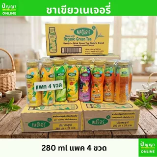 น้ำชาเขียวดัชมิลล์เนเจอรี่ 280มล. แพ็ค x4 ขวด