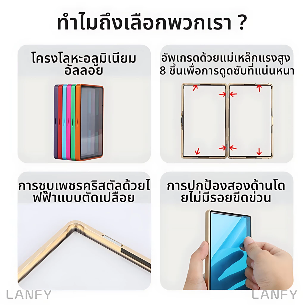 เคสแม่เหล็กอลูมิเนียม กันรังสียูวี รองรับ PSA/CGC/BGS 35PT กระจกสองชั้น 13 สี กันรอยกระแทก การ์ดโปเกมอนวันพีช กทม.สต็อก thumbnail 4