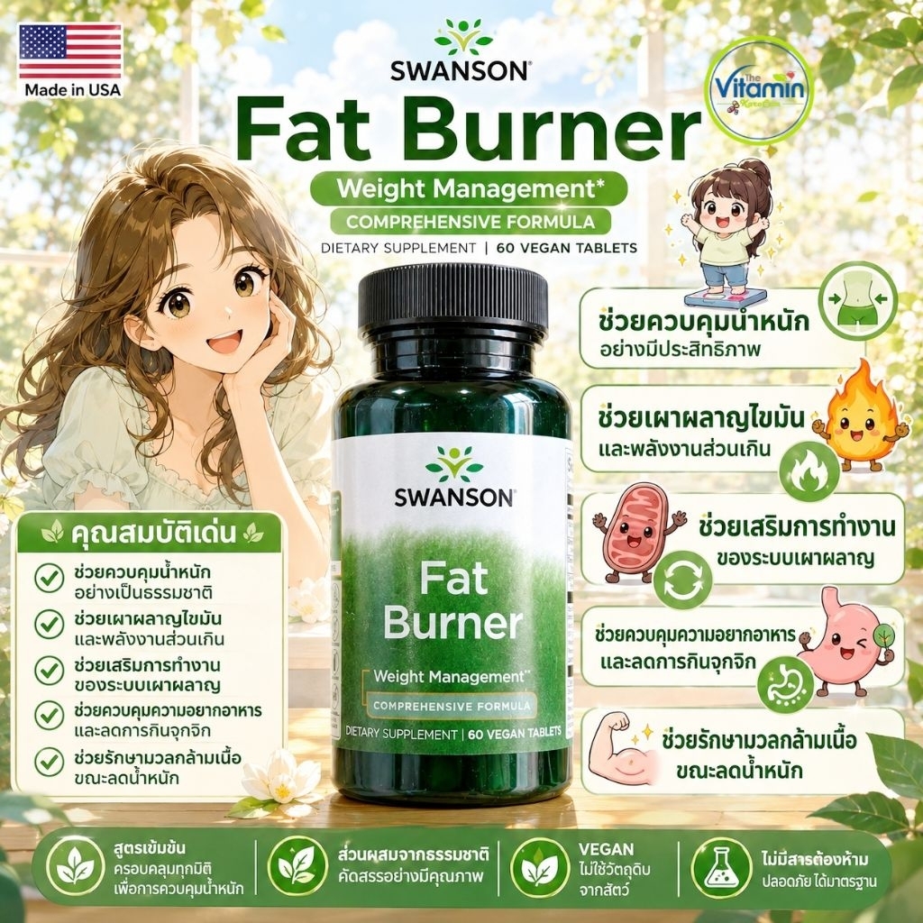 Swanson Fat Burner 60 Vegen Tablets
