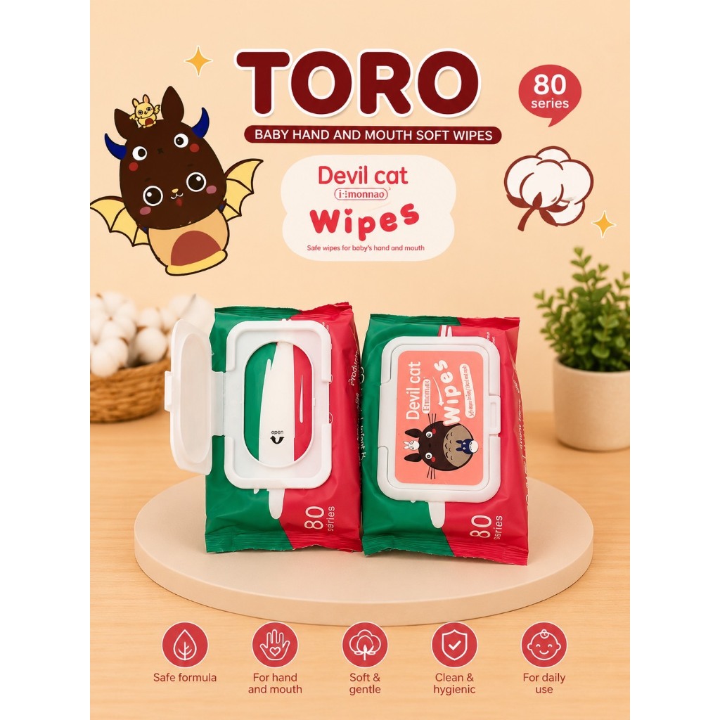 ทิชชู่เปียกคละสี Baby Wipes   1ห่อ40แผ่น  กระดาษทิชชู่เปียกทำความสะอาด ขนาดเล็กพกพา