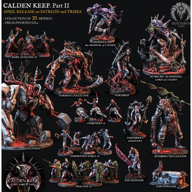 Bestiarum - Cauldren Keep II 1/2 - งาน Resin D&D DnD Miniature Model สำหรับ Tabletop ตั้งโชว์