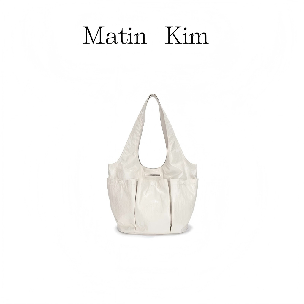 【Matin Kim】 Large Capacity Tote Bag-BLACK/WHITE