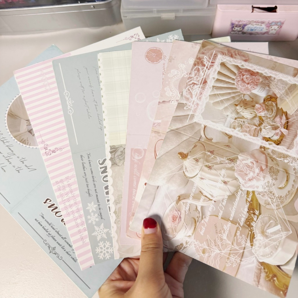 💐🫧พร้อมส่ง!กระดาษแข็งรองการ์ด คละลาย5ชิ้น สไตล์เกาหลี