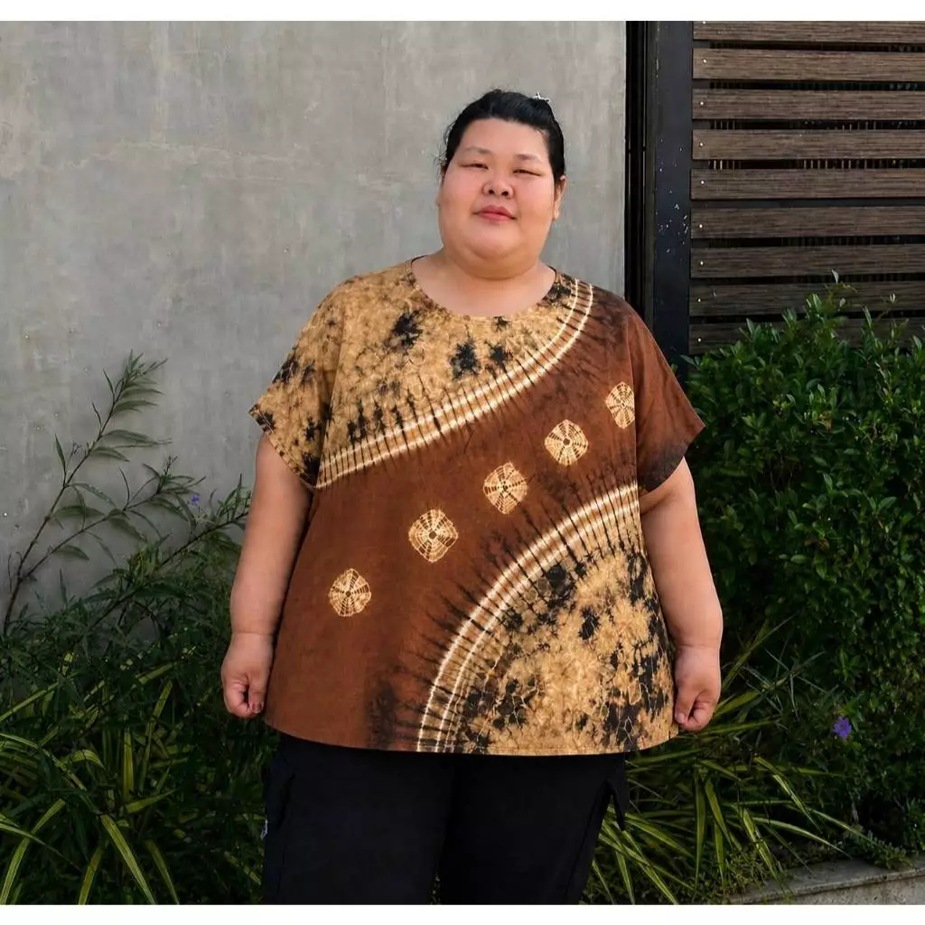 เสื้อมัดย้อมแขนปีกสาวอวบ อก 60 นิ้ว ผ้าแมมเบิร์ตสปัน Lady Clothing thumbnail 8