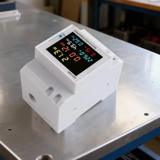 6in1 เครื่องวัดพลังงานไฟฟ้า หน้าจอสี 2P AC 220V 63A อเนกประสงค์ APP ควบคุม D52-2066