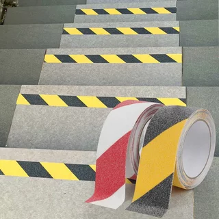 เทปกันลื่น PVC 1 ม้วน ยาว 5/10 เมตร เนื้อทราย กันน้ำ ติดทน ใช้ในและนอกอาคาร Frosted anti-slip PVC tape