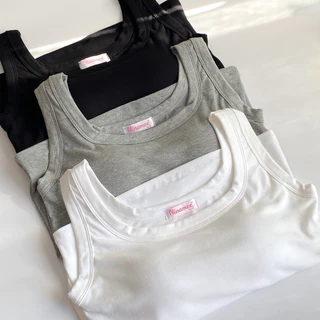 🍒Ninamee เสื้อกล้ามคอเหลี่ยมมีบรา อก30-42 นิ้ว มีฟองน้ำในตัว ใส่สบาย เสื้อซับในพร้อมบรา เสื้อกล้ามผู้หญิง#NN79