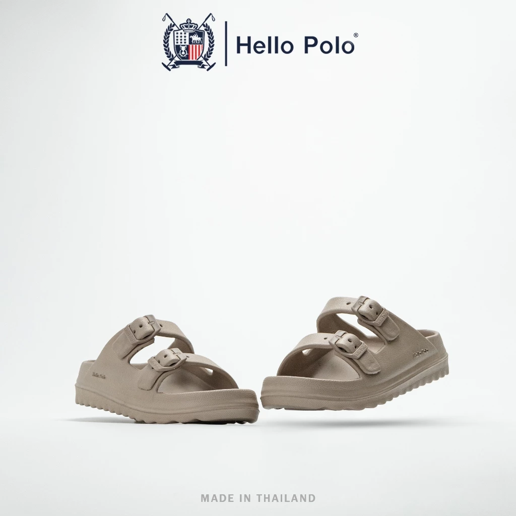 Hello Polo รองเท้าแตะผู้ชาย รองเท้าแตะสายคาดคู่ รองเท้าแตะเพื่อสุขภาพ วัสดุ EVA กันลื่น พื้นหนา ทนต่อการสึกหรอ HP8051