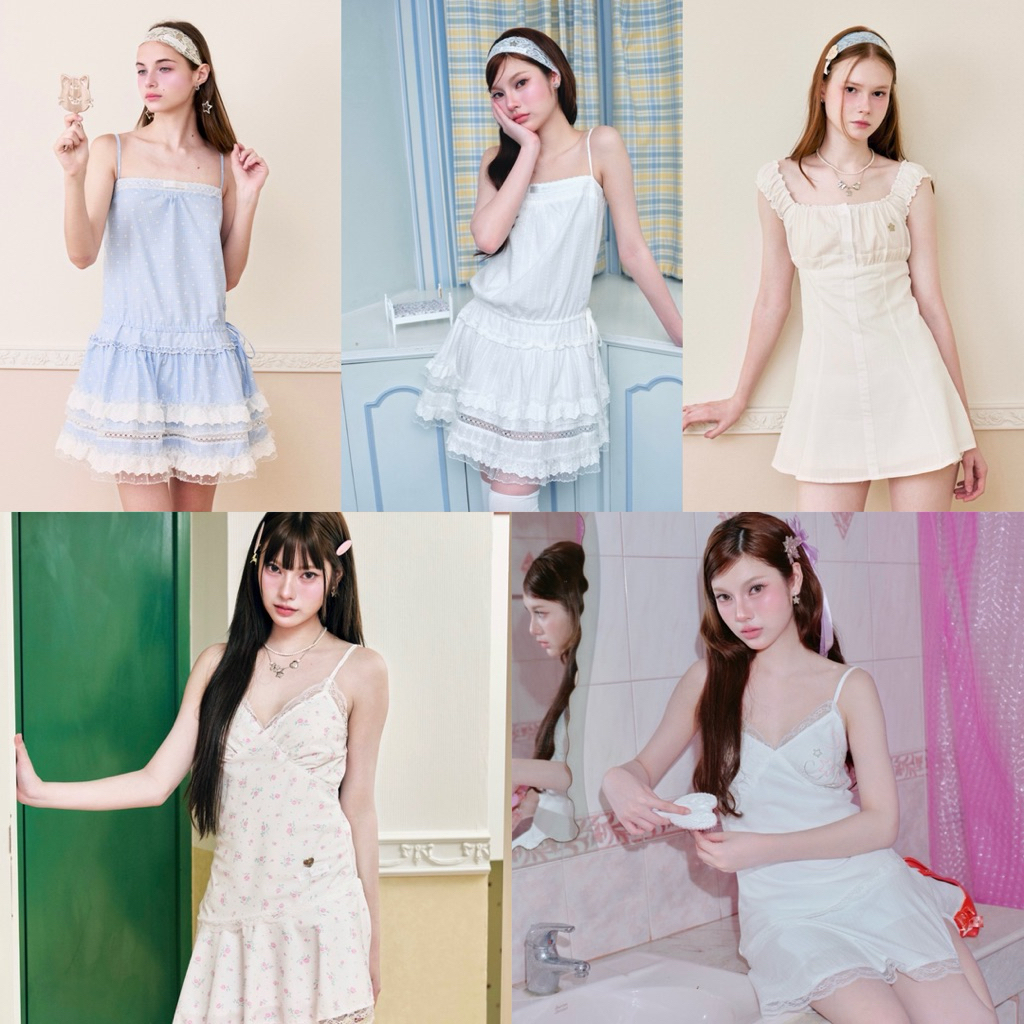 PREORDER 30 วัน เฉพาะบางรุ่นเช็คในรายละเอียด | Cintage x Punchrakmeow CT2187 Dress Aimee / Demi / Arina