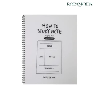 Ropamoda สมุดโน้ต Cornell จดเลคเชอร์ How To Study Note ช่วยจัดระเบียบความคิด ทบทวนเนื้อหาง่าย (16042)