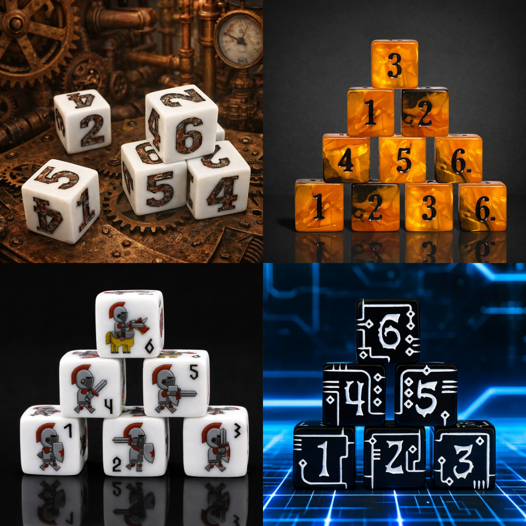 D6 DICE 1ลูก(1die) | ลูกเต๋า Dice For DnD D&D MTG RPG TRPG เกมกระดาน บอร์ดเกม Game ไพ่ทาโรต์ Magic เ
