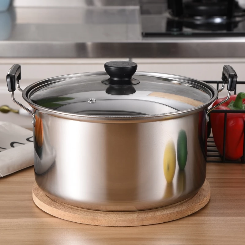 CookShop หม้อต้มแกง หม้อต้มอาหาร หม้อสแตนเลส 2 หู หม้อสแตนเลส cooking pot หม้อเคลือบ หม้อด้ามจับ หม้อแกงสแตนเลส