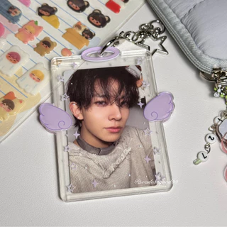 Angel Wing PhotoCard Holder เฟรมการ์ด ติดปีกนางฟ้า สไตล์เกาหลี ใส่การ์ดได้ 2 แผ่น