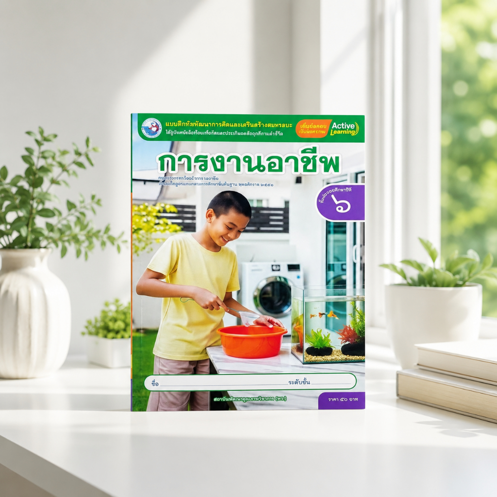 แบบฝึกหัด การงานอาชีพ ป.6 พว Active Learning