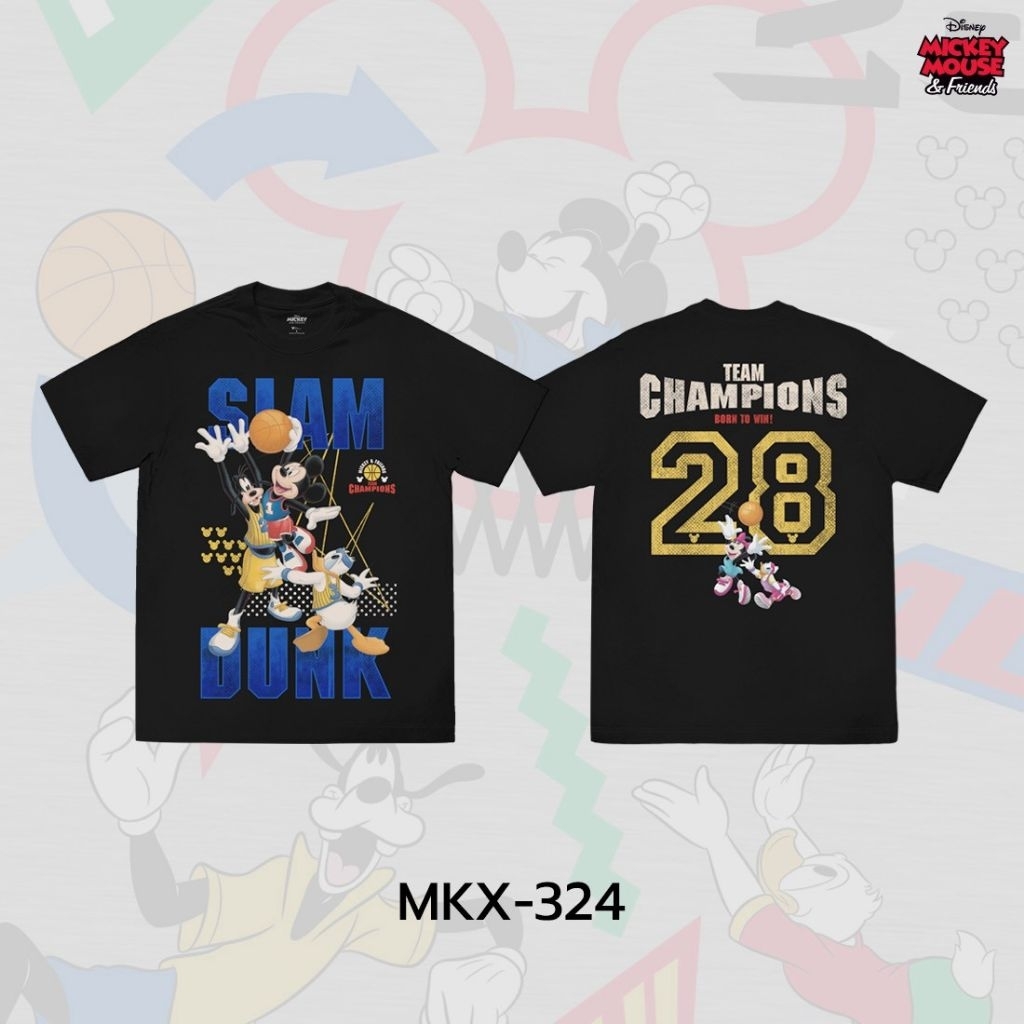 เสื้อ Disney ลาย Mickey mouse สีดำ ลิขสิทธิ์แท้  ( MKX-324 ) ราคา ถูกที่สุด ดีลบีเคเค