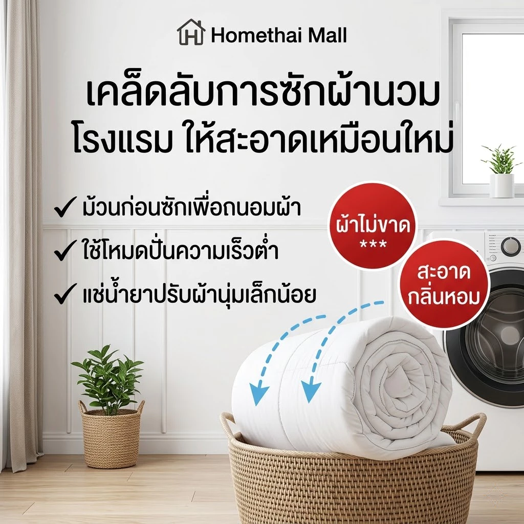 HT ชุดผ้าปูที่นอนพร้อมผ้านวม 6 ชิ้น 3.5/5/6 ฟุต สีพื้น thumbnail 5