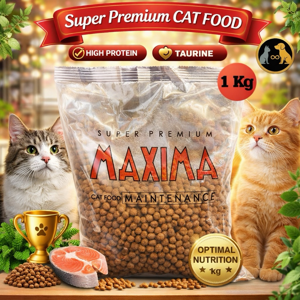 MAXIMA CAT FOOD อาหารแมวชนิดเม็ด ขนาด1Kg 

