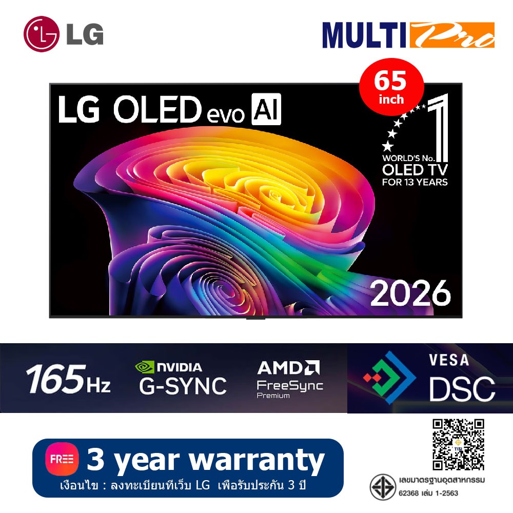 LG OLED evo C6 4K Smart TV 65C6 ขนาด 65 นิ้ว รุ่น OLED65C6PSA ( New 2026 )