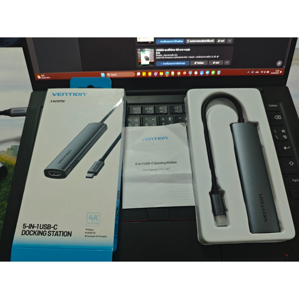 Vention USB C HUB HDMI 5 in 1 USB A 3.0 USB A 2.0 HDMI (4K / 30Hz) Type C 2.0 Type C PD