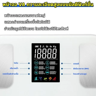 [รับประกัน3 ปี] เครื่องชั่งน้ำหนักวัดไขมันอัจฉริยะ Body Composition Scale 8 อิเล็กโทรด วัดองค์ประกอบร่างกาย 50 ค่า