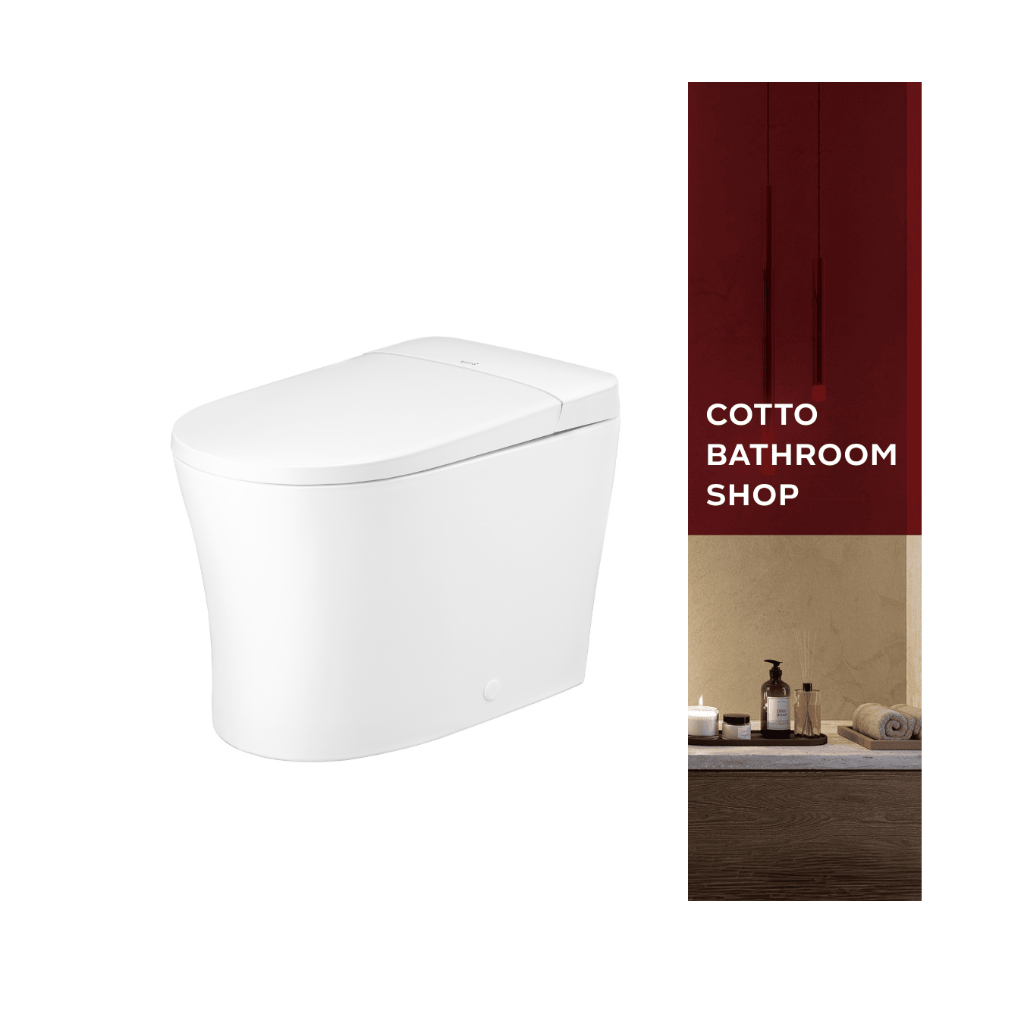 COTTO C109227 Klirr Smart Pro 3.8L Integrated toilet (S-trap) สุขภัณฑ์อัตมัติ (ท่อลงพื้น)
