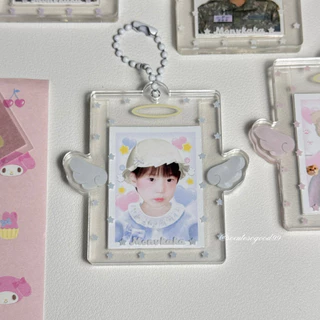 Mini Angel Photocard Frame เฟรมการ์ดปีกนางฟ้า สำหรับโฟโต้การ์ด 1 นิ้ว ห้อยกระเป๋าได้