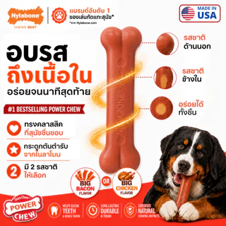 🇺🇸Made in USA🇺🇸 Nylabone Power Chew Original Bone ของเล่นกระดูกแทะขัดฟันสุนัข ทรงกระดูกสุดคลาสสิก