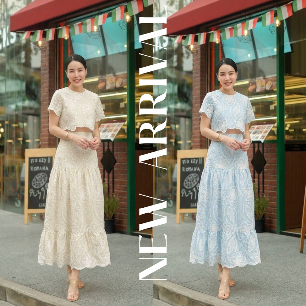 LAYLA ชุดเซตผ้าคอตตอนปักฉลุลายดอก รับซัมเมอร์ CARDIGAN_NISTA