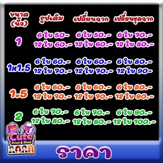รูปติดบัตร(สติกเกอร์) กาวติดแน่น ใช้งานสะดวก 1, 1x1.5, 1.5, 2 นิ้ว สั่งแล้วทักแชทส่งรูปทันทีค่ะ
