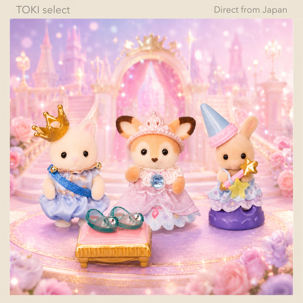 Sylvanian Families Princess Glass Shoes Stage Set Fantasy Doll Toy Pastel Collection