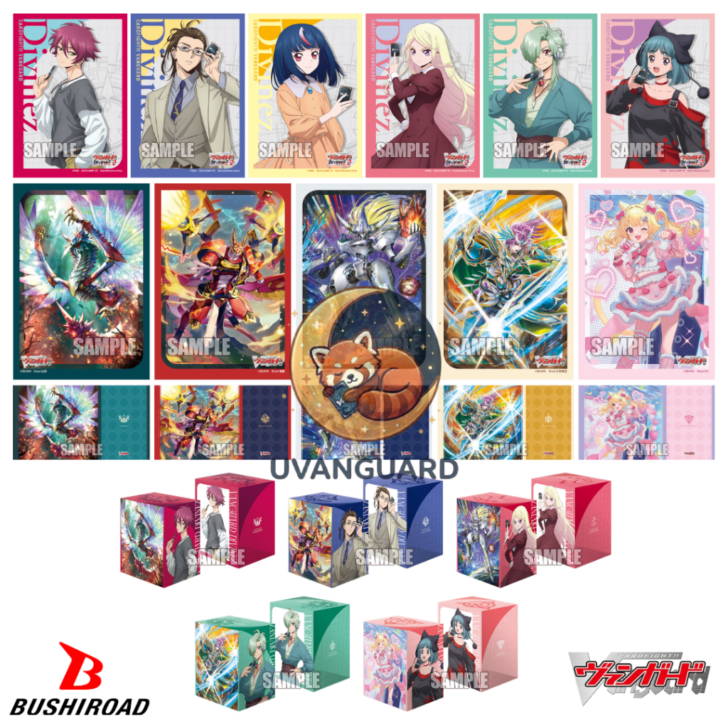 Bushiroad Sleeve Mini & Deck Holder V3 & Rubber Mat V2 Cardfight!! Vanguard : Kuon, Kyohma, Hikari, Senka, Zinki, Yuna