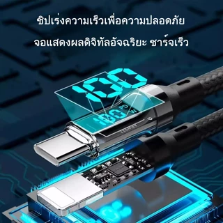 Throttle สายชาจแบตเร็ว 120W/6A สายชาร์จUSB Type C รองรับLED สายยาว1เมตร2เมตร