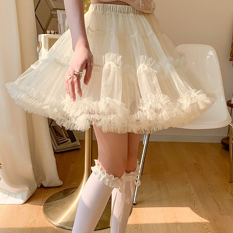 พร้อมส่งLameiStore 2026 กระโปรงบัลเล่ต์ลูกไม้หรูหรา รูปที่ 3