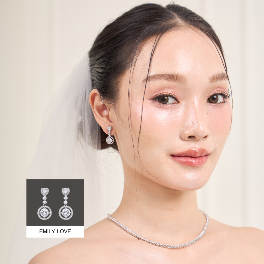 Kind Jewelry ต่างหู เจ้าสาว ต่างหูออกงาน Emily love