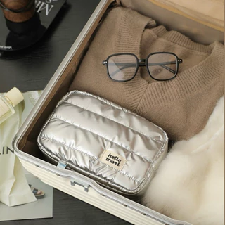 สินค้าพร้อมส่ง กระเป๋าเครื่องสำอางค์ Hello Travel กระเป๋าพัฟฟี่ กระเป๋าจัดระเบียบเครื่องสำอางค์