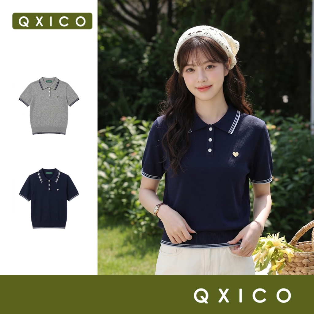 Qxico รุ่น CS291 เสื้อยืดคอปก เสื้อยืนแขนสั้นคอปก
