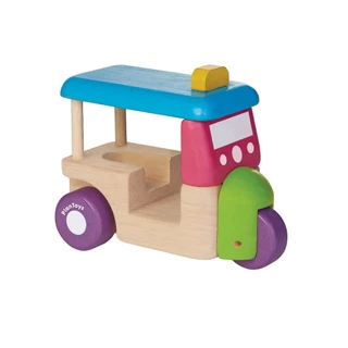 PlanToys ของเล่นไม้ 5443 Tuk Tuk รถตุ๊กตุ๊ก เสริมพัฒนาการ สำหรับเด็กอายุ 12 เดือน ขึ้นไป