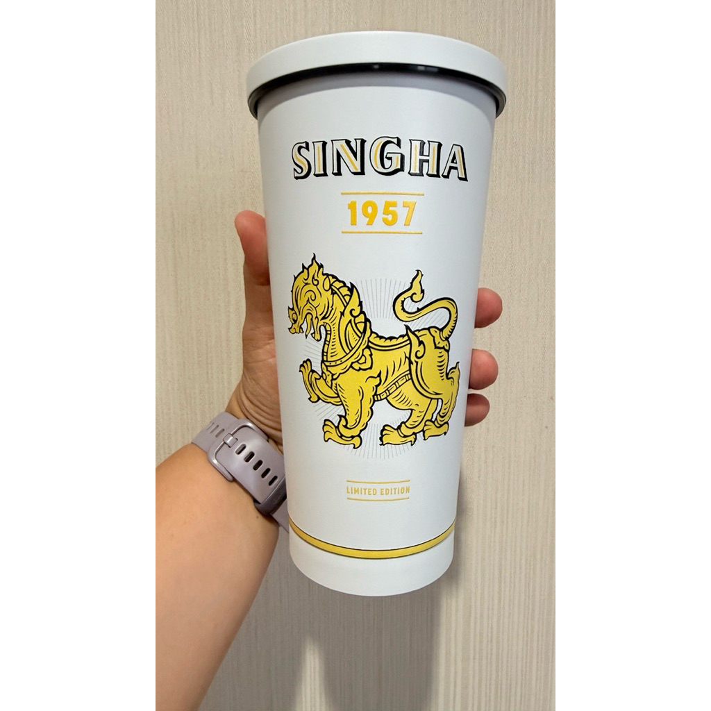 (พร้อมส่ง)แก้วเก็บความเย็น สิงห์ ลิมิเต็ด อิดิชั่น 90 ปี Singha ขนาด 20oz.