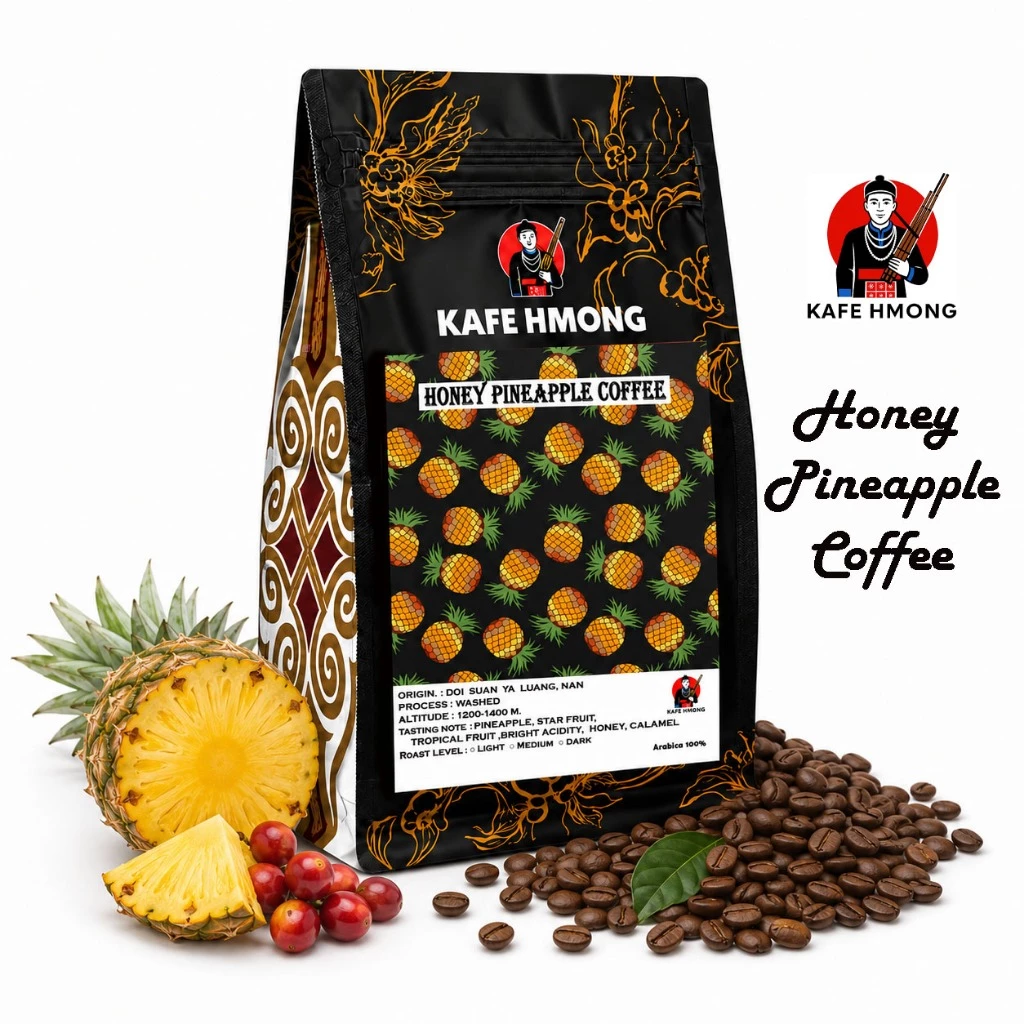 Honey Pineapple Coffee กาเเฟคั่ว เหมาะกับการชงเมนูเย็นและเมนูร้อน