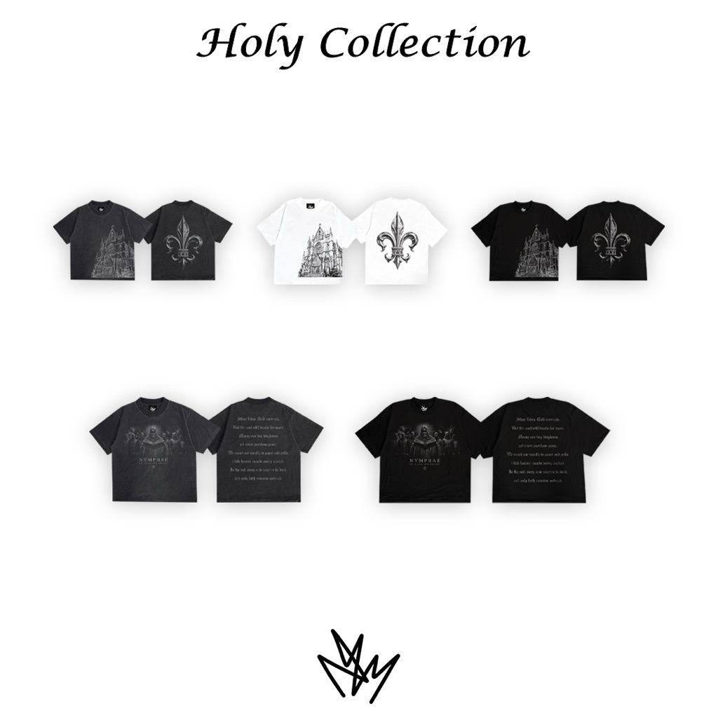 NYMPHAE: Holly Collection [ทรง Oversize, ทรง Boxy] เสื้อยืดแขนสั้น NYM037, NYM038