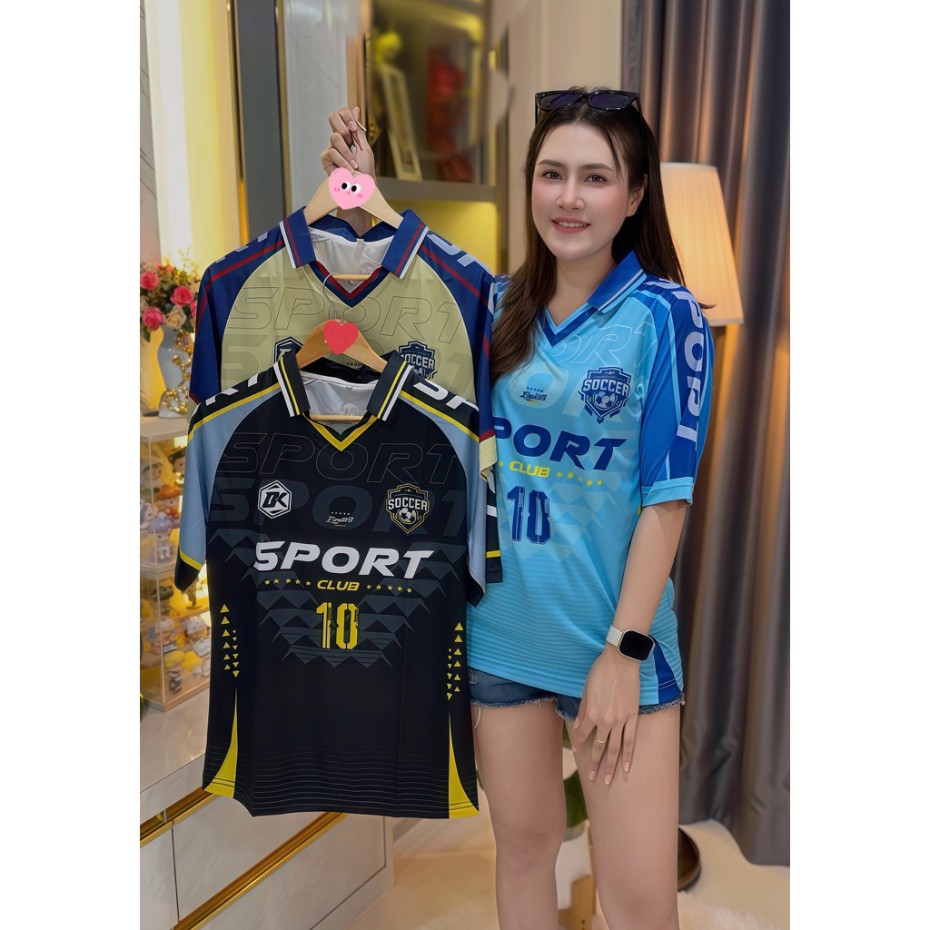 BKSPORTเสื้อบอลพิมพ์ลาย N10 ผ้านิ่ม ระบายอากาศได้ดี (BKS690512)