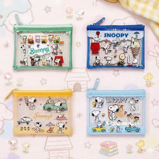 พร้อมส่ง🚚 กระเป๋าใส่เหรียญ sario kitty snoopy กระเป๋าใส่สตางค์ กระเป๋าตังค์ ด้านหลังเป็นตาข่าย ขนาด 11*8cm