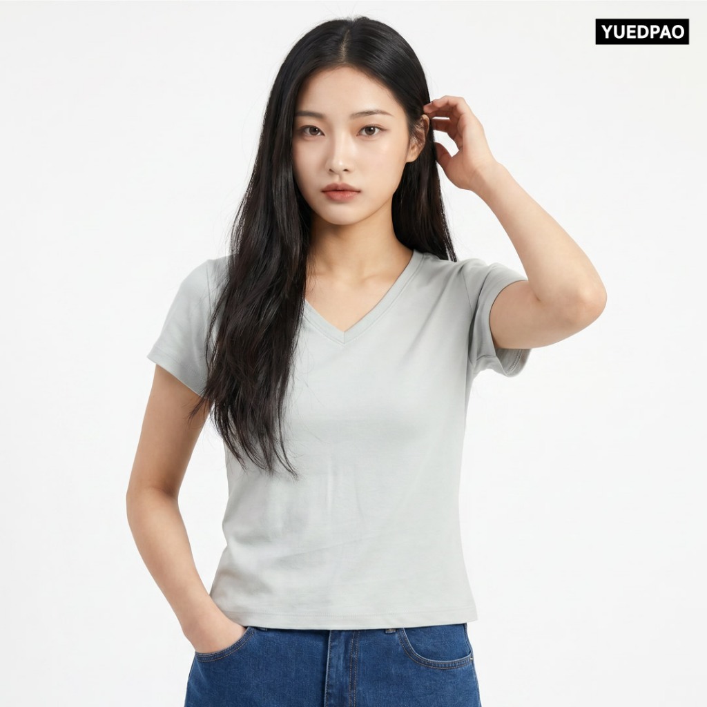 Yuedpao Ultrasoft Non-Iron 2026 (Women) – V Neck เสื้อยืดคอวีผู้หญิง สีพื้น ผ้านุ่ม ใส่สบาย ไม่ต้องรีด Set Colorful ราคา ถูกที่สุด ดีลบีเคเค แกลเลอรีภาพที่ 9