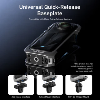 TELESIN Insta360 X5 Utility Frame Metal Cage เคสอลูมิเนียม แม่เหล็ก Quick Release