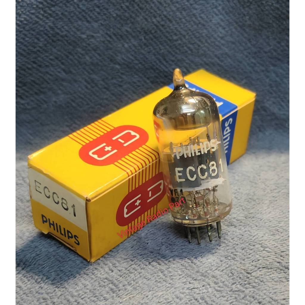 ECC81 12AT7 หลอดไตรโอดคู่ยี่ห้อ Philips NOS/NIB (ราคาต่อหลอด)